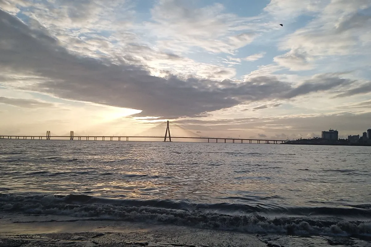 Bandra–Worli Sea Link, Mumbai, at sunset